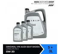 Original VW Audi Seat Skoda Longlife III FE 0W-30 Motoröl 5+3 Liter = 8 Liter