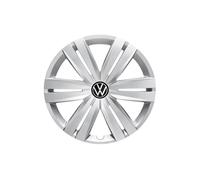 Volkswagen Original Radzierblende, 16 Zoll, Silber, 4-teiliges Set für Touran, Caddy V, Stahlfelgen-Schutz, 5TA-071-456-A-UWP