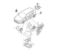 Original VW Golf R32 GTI Rabbit Variant 4Motion Tieftonlautsprecher 5C6035453B