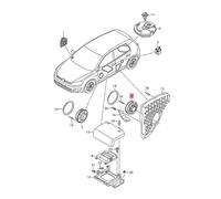 Original VW Golf R32 GTI Rabbit Variant 4Motion Tieftonlautsprecher 5G0035453H