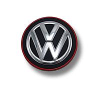 Original VW Golf, Variant, T-Roc Zierkappe Zierblende Rot/Chrom 5G0601171B LYC