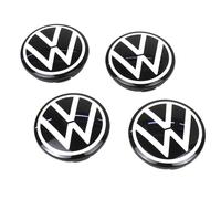 Original VW ID.3 ID.4 4x Abdeckkappe Alufelge pure white/schwarz 10A601171 AWA