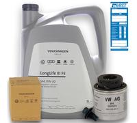 Original VW Ölfilter 03C115561J + 5L 0W-30 LongLife 3 Motoröl für 504.00 507.00