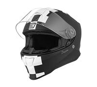 ORIGINE Integralhelm Motorradhelm mit Belüftung ECE Zertifizierung (Contest MATT White Black,XL)