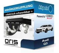 Anhängerkupplung schwenkbar inkl. E-Satz 13polig spezifisch - AUDI Q3