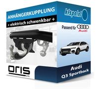 Anhängerkupplung schwenkbar inkl. E-Satz 13polig spezifisch - AUDI Q3