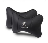 OscitY 2PCS Auto UP Leder Sitz Kopfstütze, Für Peugeot 508 607 806 807 1007 2008 3008 4007 5008 Rifter Bipper RCZ nackenkissen Nackenstütze atmungsaktiv Bequeme Weiche Car Sitz Zubehör,A/Black