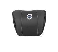 OscitY Auto UP Leder Sitz Kopfstütze, Für Volvo C40 XC40 XC60 XC90 S60 S90 nackenkissen Nackenstütze atmungsaktiv Bequeme Weiche Car Innere Sitz Zubehör,A/Black-1PCS