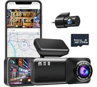 Osmo Dashcam Pro 2.0 4K ist eine Dual-Dashcam 4K Vorne 1080P Hinten Mit WLAN App Steuerung 170 Grad Weitwinkel Loop Aufnahme Inklusive 64GB Karte Für Sicheres Fahren Im Alltag