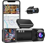 Osmo Dashcam Pro 2.0 mit 4K Vorne Hinten, 5.8GHz WiFi, kostenlose 64-GB-Karte, Dashcam mit Parküberwachung, 170° Weitwinkel, Parkmodus & Nachtsicht