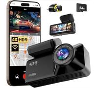 Osmo Dashcam Pro 4k - Mit 64GB SD Karte WiFi Dual Kamera (4K+1080P+WiFi+GPS+64G)