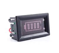 OSOLADY Batteriekapazitätsanzeige Batteriestatusmesser Segment Anzeige für Säure und Lithium Batterien mit Gehäuse Installieren Präzise Ladezustandsanzeige