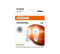 ORIGINAL LINE 12V, W16W, Signallampen mit Glasquetschsockel, Doppelblister (2 Lampen)