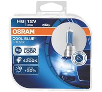 OSRAM COOL BLUE® INTENSE H8, bis zu 4.800K, Halogen-Scheinwerferlampe, LED-Look, Hängebox (2 Lampen)