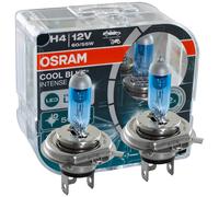 OSRAM COOL BLUE® INTENSE H4, +100% mehr Helligkeit, bis zu 5.000K, Halogen-Scheinwerferlampe, LED-Look, Duo Box (2 Lampen)