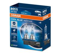 OSRAM COOL BLUE® INTENSE HB3, 100% mehr Helligkeit, bis zu 5.000K, Halogen-Scheinwerferlampe, LED-Look, Hängebox (2 Lampen)