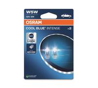 OSRAM COOL BLUE® INTENSE W5W, bis zu 4.000K, Halogen-Signallampe, Doppelblister (2 Lampen)