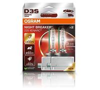 OSRAM XENARC NIGHT BREAKER 220, D3S, 220% mehr Helligkeit, Xenon-Scheinwerferlampe, 66340XN2-2HB, Faltschachtel (2 Lampen)