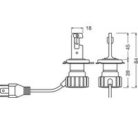 OSRAM NIGHT BREAKER® LED SMART H4/H19 Glühlampe, Fernscheinwerfer,Glühlampe, Hauptscheinwerfer 12V 64193DWNBSM-2HB