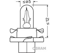 OSRAM Glühlampe, Instrumentenbeleuchtung 12V 2352MFX6