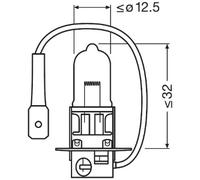 Osram Automotive 4062172395540 Halogen Leuchtmittel Standard H3 55W 12V