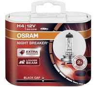 OSRAM H4 Halogen Glühbirnen Night Breaker 60/55W 12V 3200K ECE-E1 P43T DUO BOX