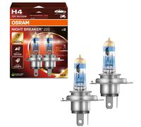OSRAM NIGHT BREAKER 220, H4, 220% mehr Helligkeit, Halogen-Scheinwerferlampe, 64193NB220, Faltschachtel (2 Lampen), white