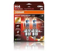 Osram H4 NIGHT BREAKER 220 Glühlampe 2er Box [Hersteller-Nr. 64193NB220-2HB]