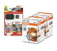 OSRAM H4 ORIGINAL LINE HALOGEN SCHEINWERFERLAMPE+SONAX SCHEINWERFER AUFBEREITUNG