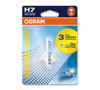 Osram ULTRA LIFE H7, Halogen-Scheinwerferlampe, 64210ULT-01B, Einzelblister (1 Stück)
