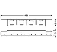 LED Zusatzscheinwerfer-Halterung / Kennzeichen-Halterung AX Turquoise