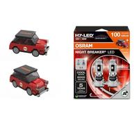 Osram Night Breaker H7 LED SPEED 12V 16W 6000K Straßenzulassung - Jubiläums-Edition - 100 Jahre Inklusive Baustein Mini Auto