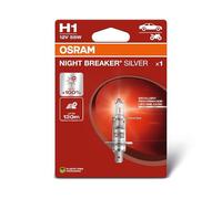 Osram NIGHT BREAKER SILVER H1, 64150NBS-1BL, + 100 Prozent, halogenscheinwerfer, 1 Lampe, Einzelblister