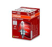 Osram Night Breaker Silver H4, +100 Prozent, Halogenscheinwerfer, 1 lampe, Faltschachtel