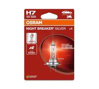 OSRAM Night Breaker Silver H7, 100% mehr Helligkeit, Halogen-Scheinwerferlampe, 64210NBS-1BL, 12V Pkw, Einzelblister (1 Lampe)