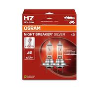 OSRAM NIGHT BREAKER® SILVER H7 Duobox Glühlampe, Fernscheinwerfer,Glühlampe, Hauptscheinwerfer,Glühlampe, Nebelscheinwerfer,Glühlampe, Abbiegescheinwe