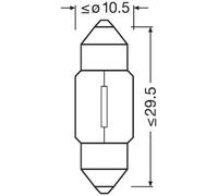 OSRAM ORIGINAL LINE 12V, Festoon, Doppelblister (2 Lampen), white