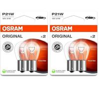 Osram ORIGINAL LINE 12V, P21W, signal lamp, Metal Base, Double Blister, (2 lamps) (Packung mit 2)