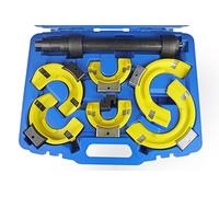 otgerlensker products Universal McPherson Federspanner Federbein Stoßdämpfer - 1000 kg Spannkraft, 3-teiliges Jochset (bis 2500 kg), Sicherheits-Schutzkappen & robuste Spindel im Werkzeugkoffer