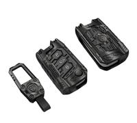 OTMIK Hochbelastbar Zink Legierung Silikon Autoschlüssel Abdeckung Kompatibel mit VW Volkswagen Golf 7 MK7 Tiguan MK2 SEAT Autoschlüssel Zubehör (Schwarz + Quadratische Schnalle)
