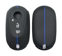 OTMIK Silikon Autoschlüsselabdeckungshülle Kompatibel mit Mercedes-Benz C S Klasse W206 W223 S350 C260 C300 S400 S450 S500 Autoschlüsselzubehör (Blaue Linie)