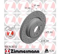 ZIMMERMANN 150.3430.52 - Bremsscheibe - SPORT COAT Z