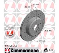 Zimmermann Bremsenset hinten Sport Bremsscheiben + Bremsbeläge für BMW