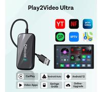 Ottocast Play2Video Ultra AI Box Youtube 10+ APP Wireless Carplay Android Auto