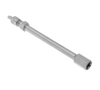 OUNONA Ventilverlängerung mit Praktischem Werkzeugdeckel aus Legierung 100mm Silber zur Schnellen Reifenbefüllung für Auto und Lkw Reifen und Wohnmobilreifenwartung