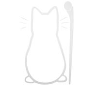 OUNONA Weißer Süßer Katzenauto -aufkleber Reflektierender Katzenwischer Aufkleber Auto Heck Windschutzscheibe Dekoration Lustige Rückfenster Aufkleber Für Autolastwagenkörper