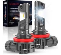 OUSHI H11 LED Scheinwerferlampe mit Straßenzulassung, 5500K Weiß ECE R37 Zugelassene H9 H8 LED Fernlicht und Abblendlicht mit Zulassung (2 Stück)