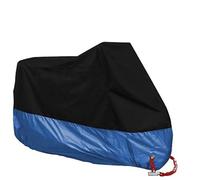 Outdoor Motorradabdeckung Ganzjährig staubdichter UV-schützender Outdoor-Indoor-Scooter 190T verschleißfestes Gewebe für Motorräder Motorradplane(Blue,4XL for 2300-2600mm)