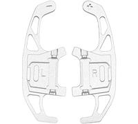 Overdrive-Racing Tuning Schaltwippen Silber Kompatibel mit VW Golf 7 GTI GTD R TCR Scirocco T-ROC Arteon Polo Verlängerung Alu Tausch Typ-B