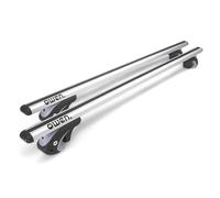 Owen 5.0 L Auto Dachträger für offene Reling 135cm Silber | Geprüft nach DIN 75302, abschließbar - Querträger verstellbar 70-123cm für Dachbox, Dachzelt & Skiträger